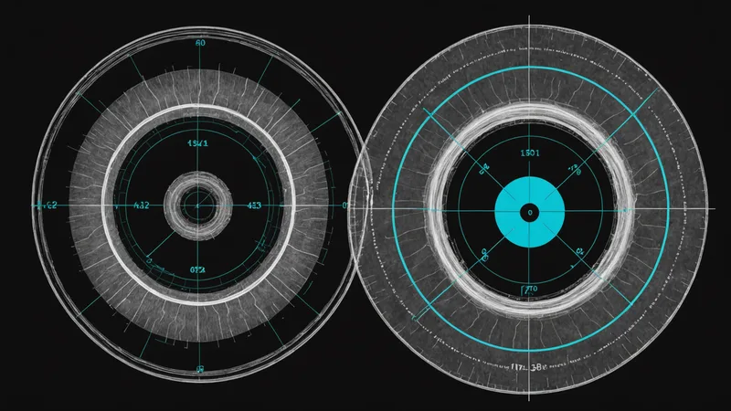 Side-by-side comparison of chest CT scans from two time points
