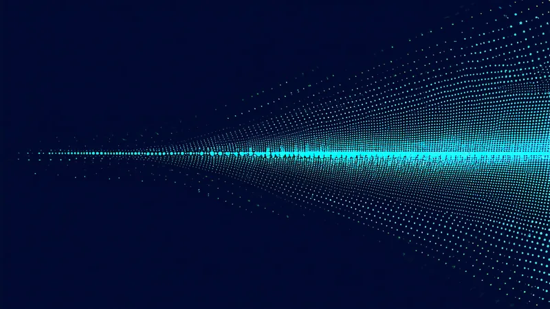 Abstract data visualization representing statistical correlation metrics