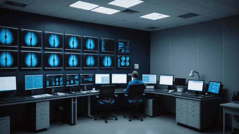 Radiology workstation with multiple cases queued in worklist
